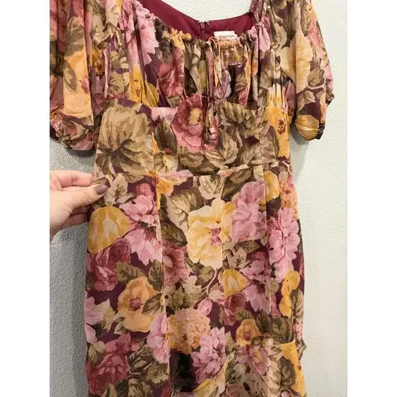 Showpo Jasalina Midi Dress Puff Sleeve Dress, Women's 12 - Picture 5 of 9